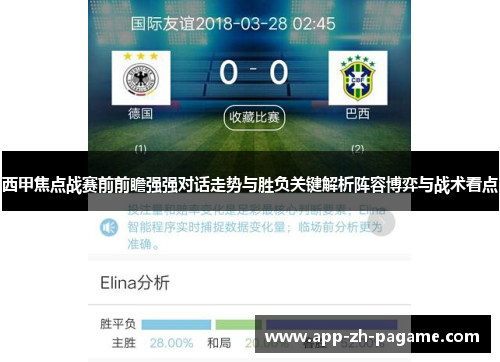 西甲焦点战赛前前瞻强强对话走势与胜负关键解析阵容博弈与战术看点 西甲焦点战赛前前瞻强强对话走势与胜负关键解析阵容博弈与战术看点